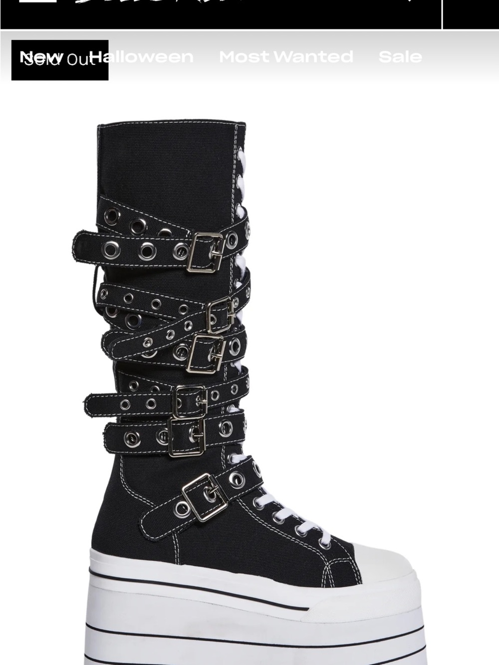 🍄Dolls kill street punk rivet boots gothic style/rave party 🎈 sz 5